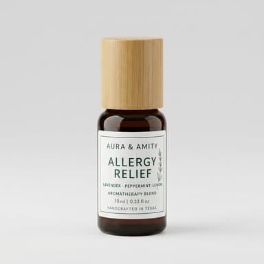 Allergy Relief Essential Oil Diffuser Blend, Eucalyptus Lemon & Peppermint, Clear Breathing & Sinus Support, 10ml