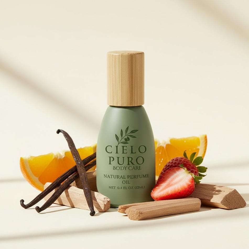 Natural Perfume Oil Roll-On, Pure Essential Oils, Alcohol-Free Long-Lasting Scent, Travel Size 0.4 fl oz (Choose Scent)