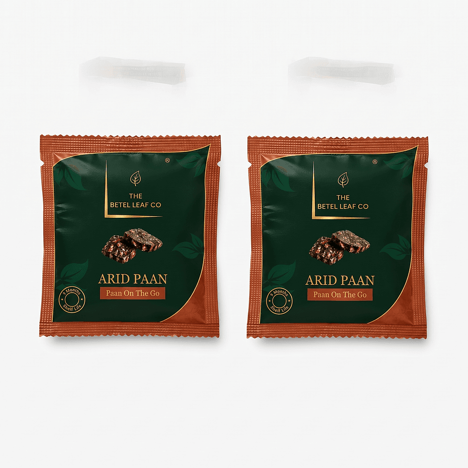 Sweet Meetha Paan, Dried Betel Leaf & Gulkand, After-Meal Mouth Freshener, On-The-Go Twin Pack (2 Paans)