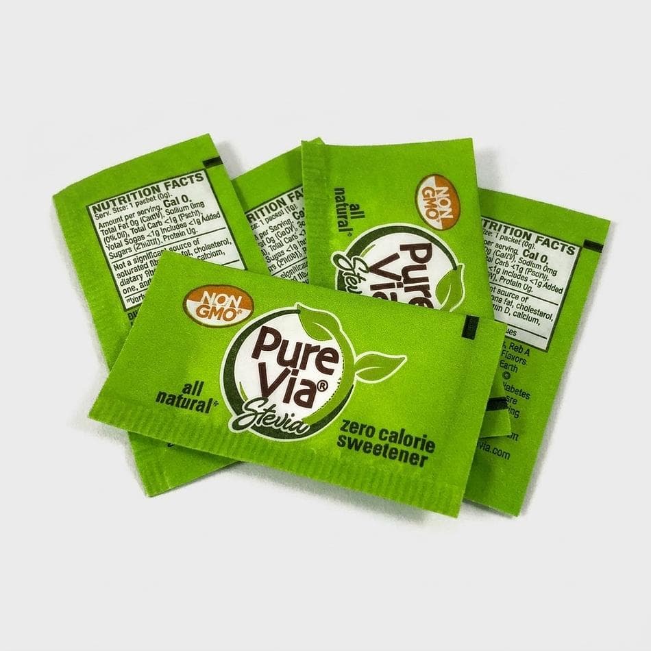 Stevia Sweetener Packets, PureVia Green Stevia, Zero Calorie Sugar Substitute, 1000-Count Single-Serve Sachets