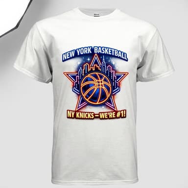 New York Knicks Graphic T-Shirt, Gildan 5000 100% Cotton, Classic Fit Fan Tee, Unisex Sizes S–5XL