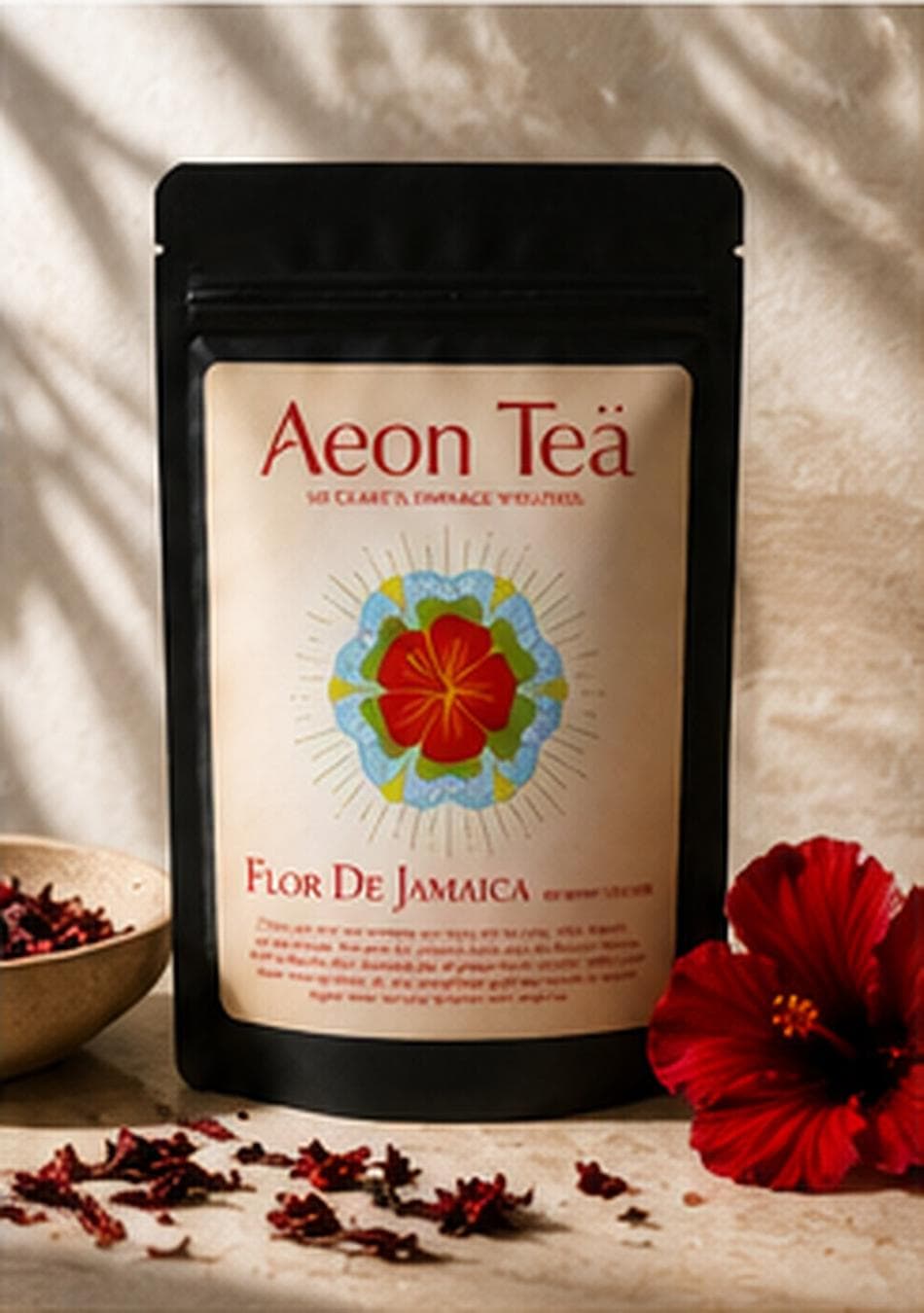 Organic Hibiscus Herbal Tea, Strawberry & Ginger, Naturally Sweetened with Stevia Leaf, Caffeine-Free Iced Tea Blend 1.7oz