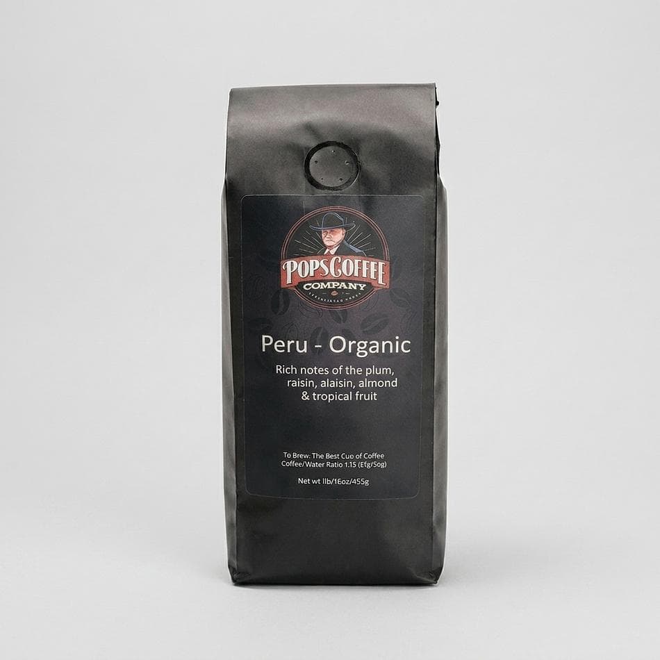 Organic Peru Coffee Beans, Washed Cajamarca, Bourbon & Typica, Fruity Smooth Cup, 1 lb Bag, Whole Bean or Ground