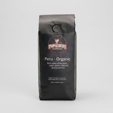 Organic Peru Coffee Beans, Washed Cajamarca, Bourbon & Typica, Fruity Smooth Cup, 1 lb Bag, Whole Bean or Ground