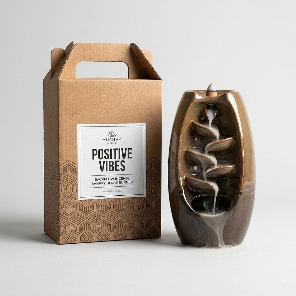 Backflow Incense Cones, Satya Positive Vibes, Uplifting Home Fragrance, Waterfall Smoke Effect, 24 Cones