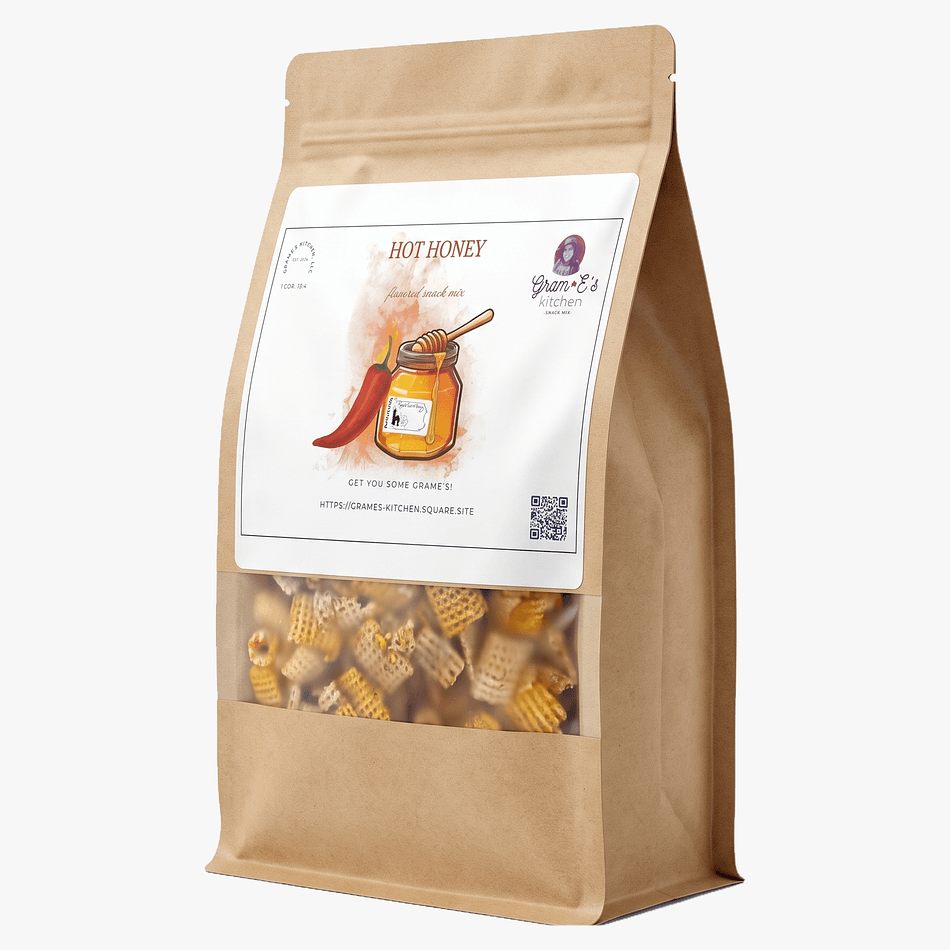 Hot Honey Snack Mix, Local Honey & Cajun Seasoning, Sweet Heat Pretzels, Nut-Free Option, 2.5 oz Bag