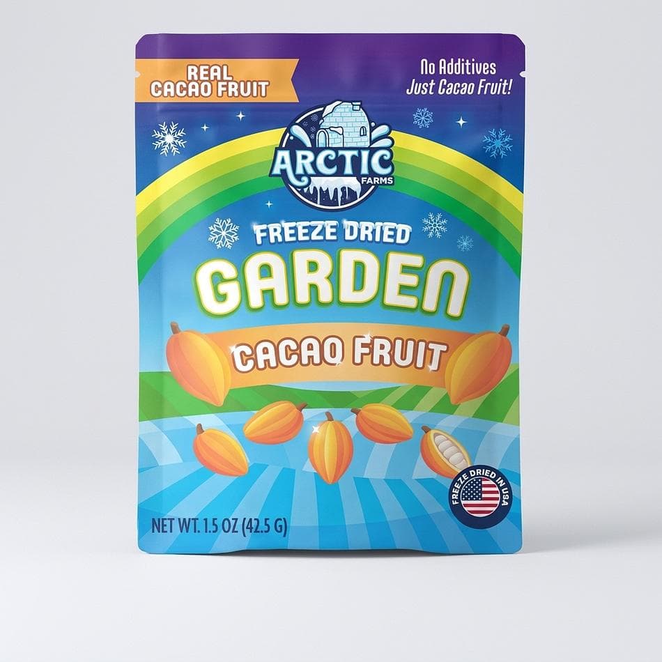 Freeze-Dried Cacao Fruit & Pulp with Cacao Bean, Sweet-Tangy Tropical Crunch, No Added Sugar, 1.5 oz or 5.5 oz Bag