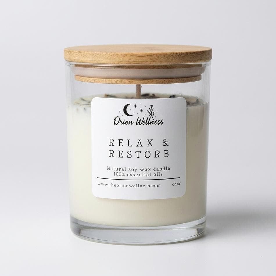 Aromatherapy Soy Candle, Essential Oil Blends, Clean Non-Toxic Burn, 8 oz Jar, 40–45 Hr, Mood Scents (Choose Scent)