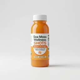 Sea Moss Wellness Shots – Turmeric + Ginger (12-Pack, 2 fl oz Each)-0