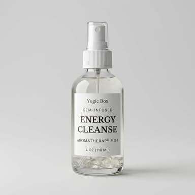 Aromatherapy Room and Linen Spray, Palo Santo + Eucalyptus + Lemon, Energy Cleanse Air Mist, Clear Quartz Infused, 4 oz