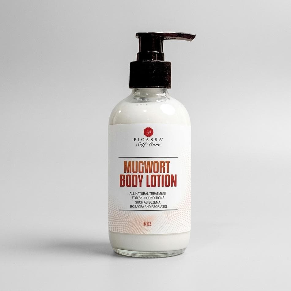 Mugwort Body Lotion, Hemp Seed Oil & Shea Butter, Soothes Dry Itchy Skin, Essential Oil Scented Moisturizer (Size Unlisted)