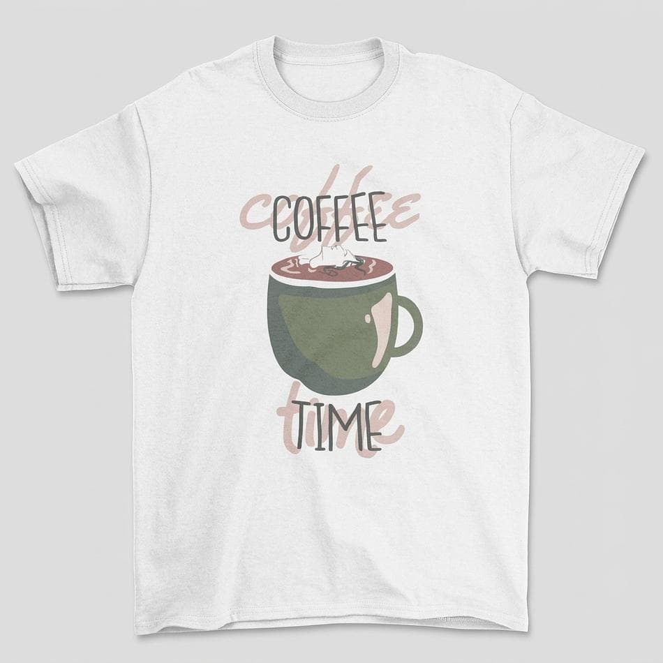 Coffee Lover Graphic T-Shirt, Coffee Cup Print, Everyday Casual Tee, Unisex Sizes S–3XL, 5 Colors