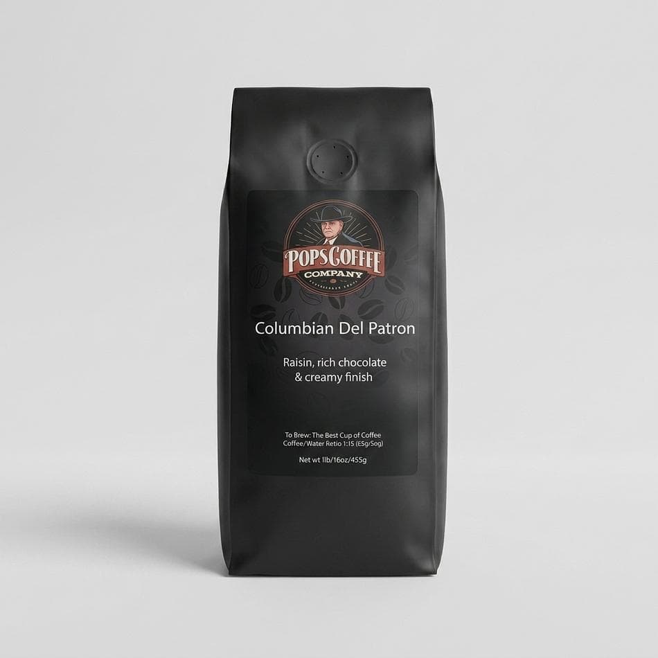 Colombian Coffee Beans, Air-Roasted, Raisin & Chocolate Notes, Smooth & Creamy, 1 lb Whole Bean or Ground