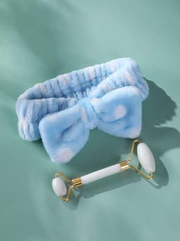 1pc Facial Roller Massager 1pc Headband-1