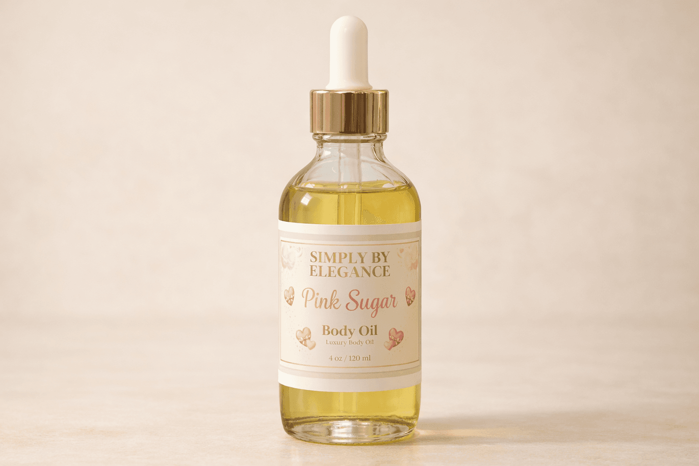 Pink Sugar Body Oil – Luxury Hydrating Glow | Simply By Elegance, Pink Sugar Scent