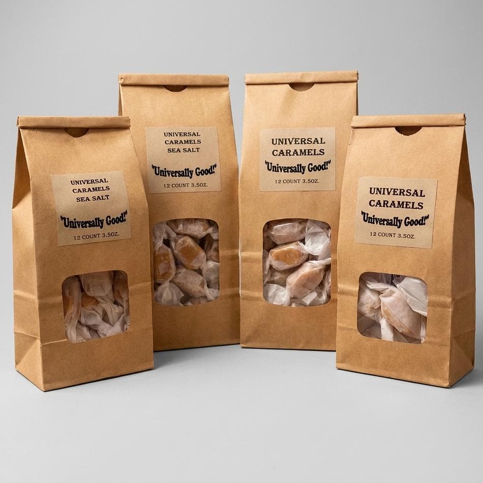 Pumpkin Pie Caramels, Pumpkin Spice, Melt-in-Your-Mouth Soft Caramel Candy, 50 Count Bag