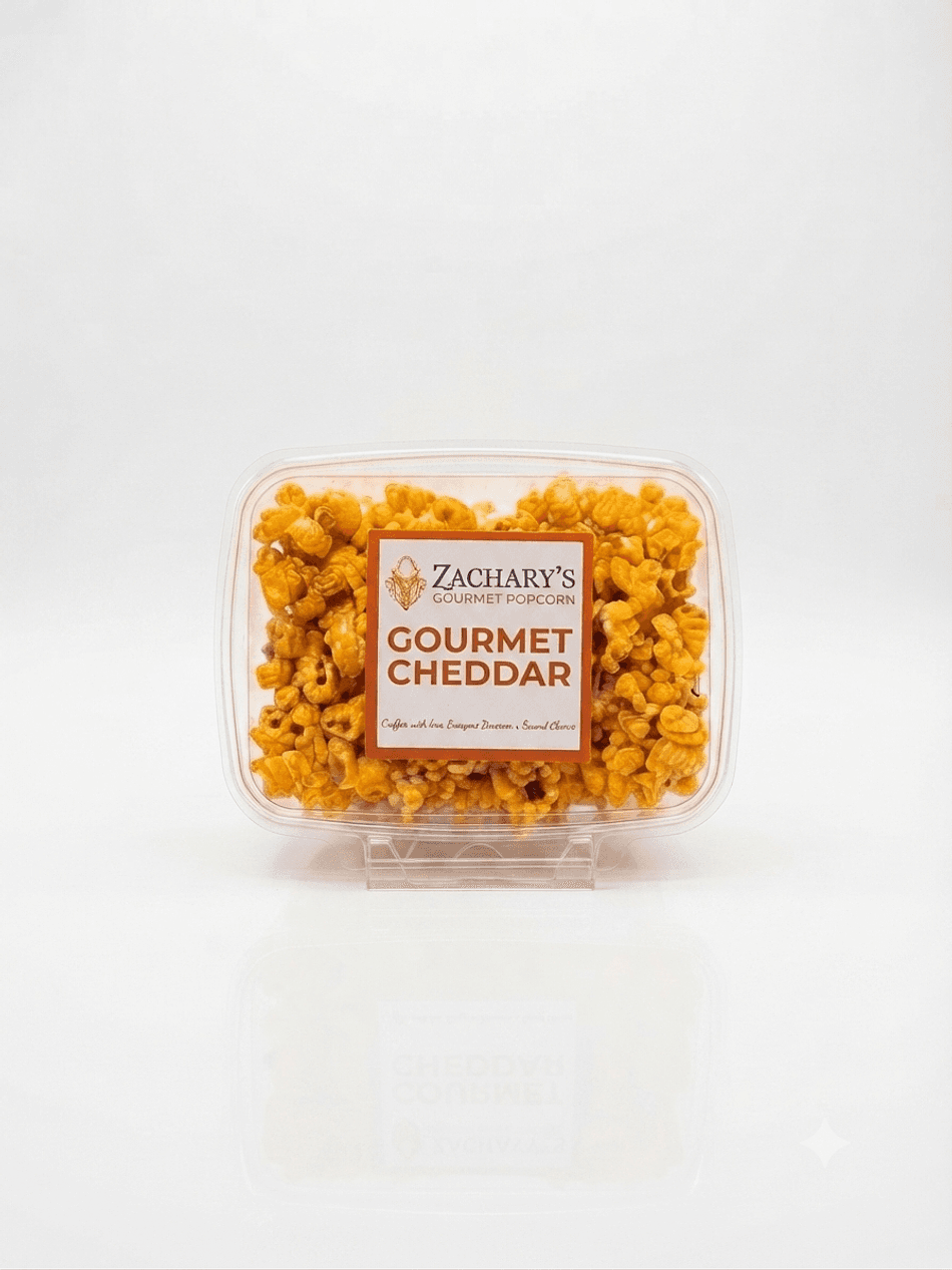 Sharp Gourmet Cheddar Popcorn – Real Aged Cheddar, Gift Box  4.5oz / Approx. 5 Cups