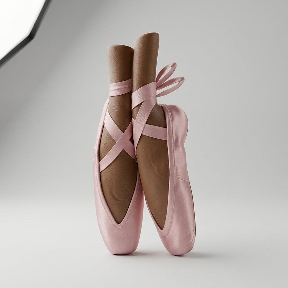 Waterproof Vinyl Ballet Slippers Sticker, Removable Dishwasher-Safe Decal, 4x4 in, For Water Bottles & Tumblers