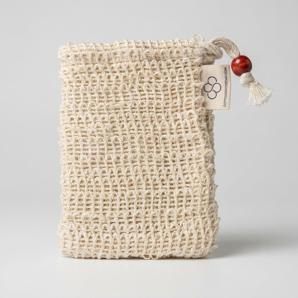 Ramie Soap Saver Bag, Gentle Exfoliating Drawstring Pouch, Uses Soap Scraps, Hang-Dry, 3.5 x 5.5 in, 1 Pack