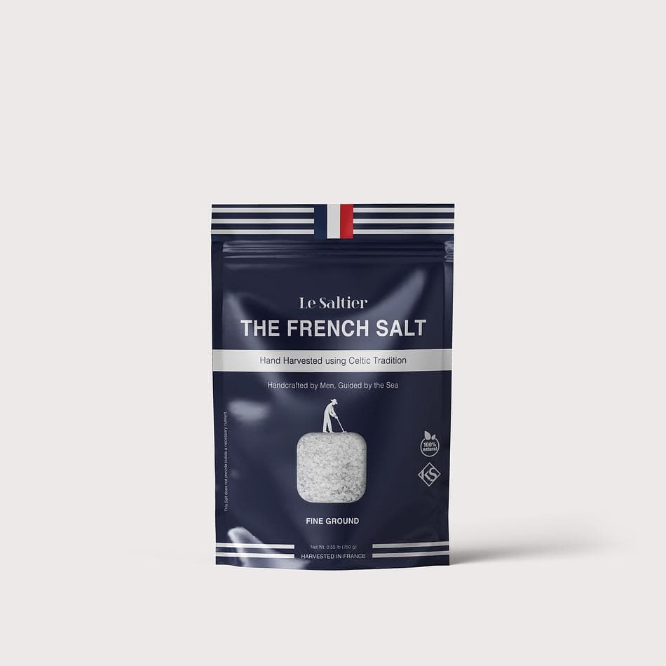 Unrefined Fine Ground French Sea Salt, Mineral-Rich Everyday Seasoning for Baking & Cooking, 0.55 lb Bag