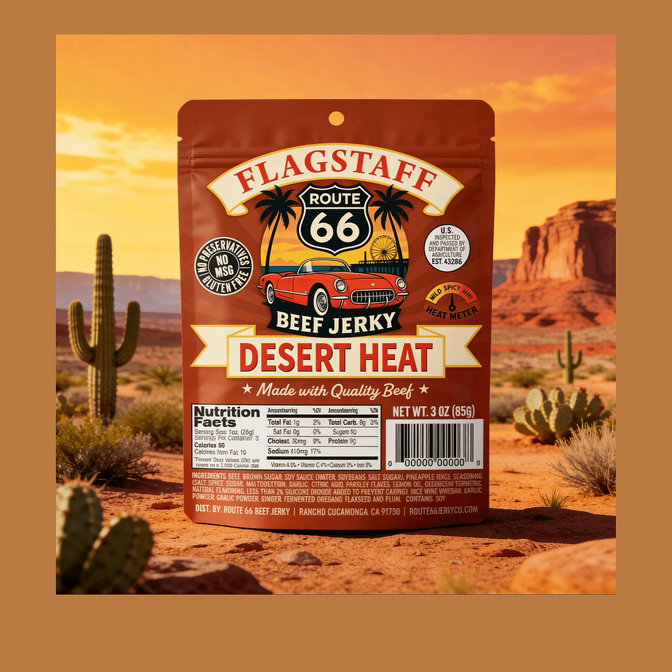 Spicy Beef Jerky, Soy Sauce & Worcestershire, Slow-Building Heat, Savory Flavor, 1 Bag