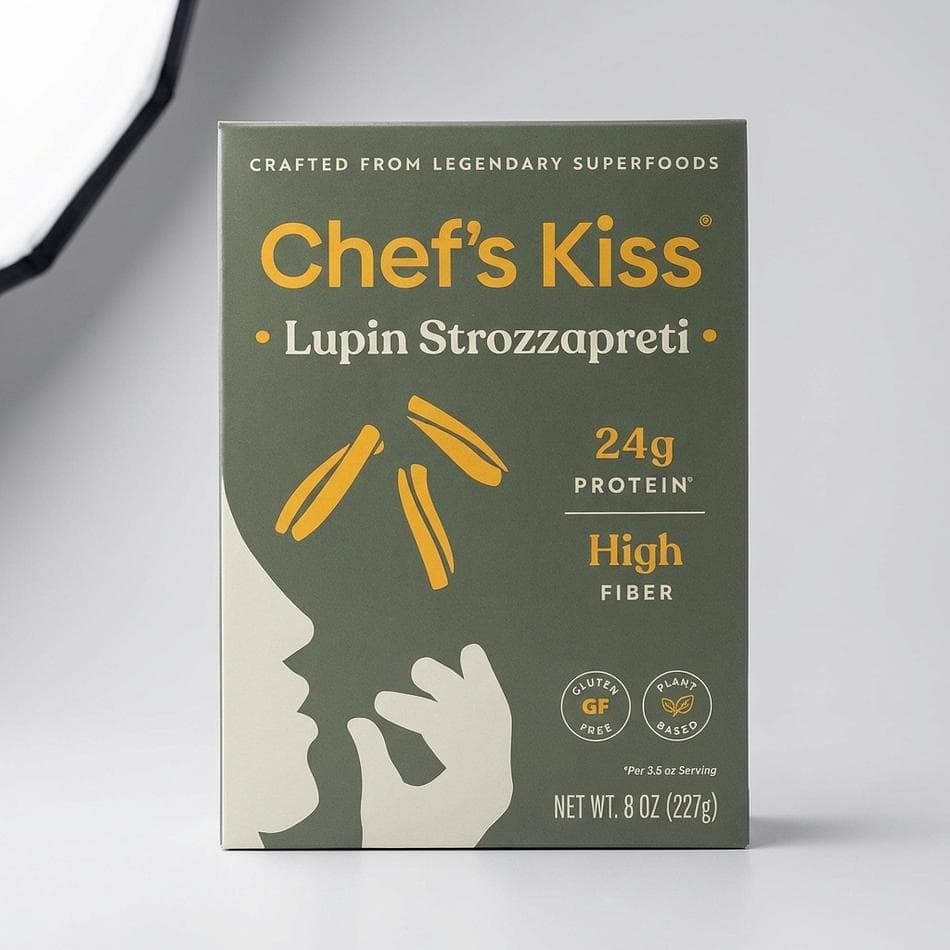 High-Protein Lupin Pasta Strozzapreti (4 pack), Lupin + Cassava + Psyllium, Gut-Friendly Fiber, Gluten-Free Ingredients, 2-Box Bundle
