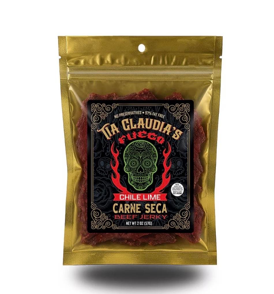 Tia Claudia's Fuego Red Chile Lime Carne Seca Crunchy Beef Jerky