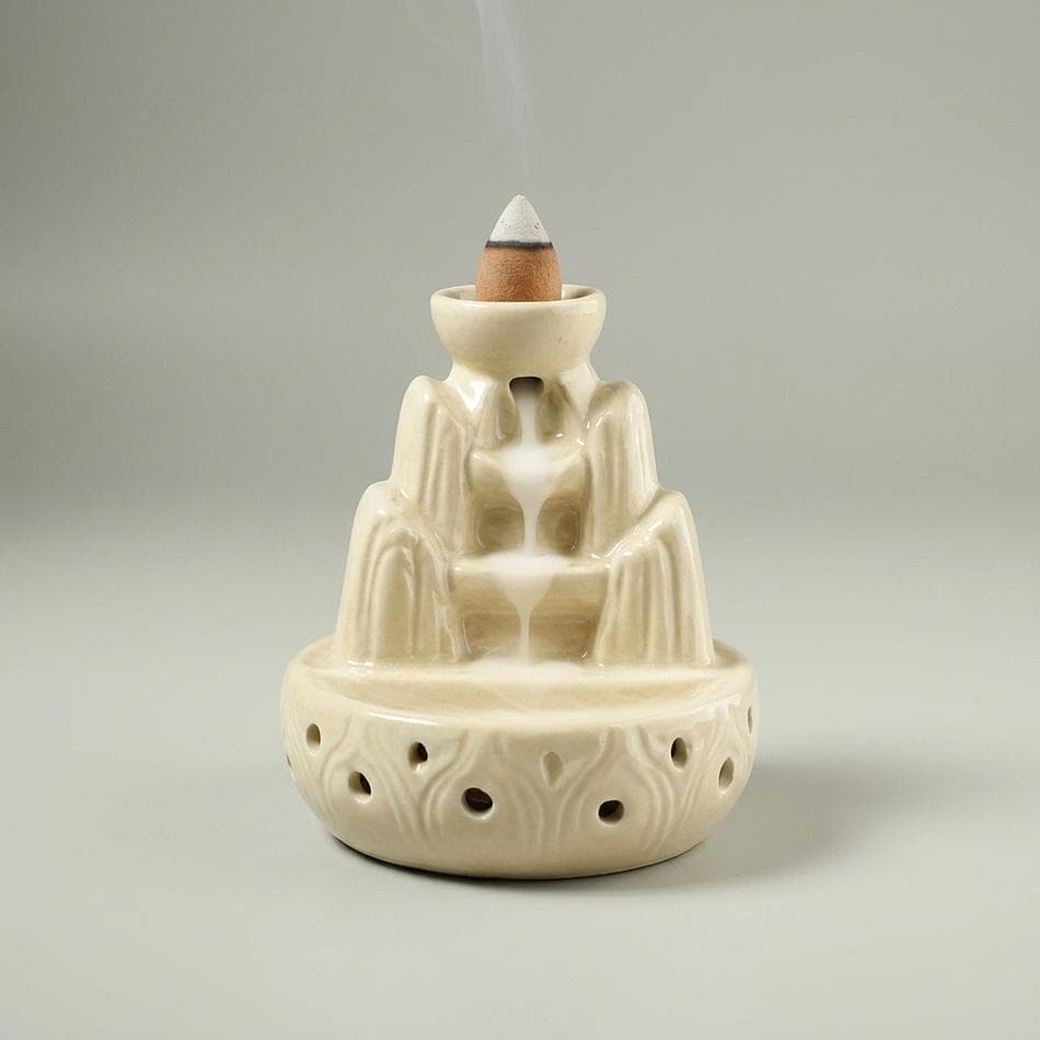 Backflow Incense Cones, Sandalwood Scent, Relaxing Woody Aroma, 40-Count for Backflow Burners
