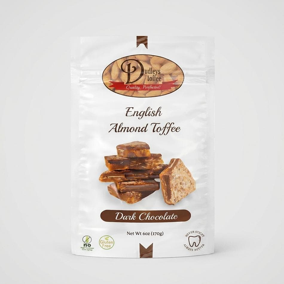 Dark Chocolate English Almond Toffee | 24 Pack Case