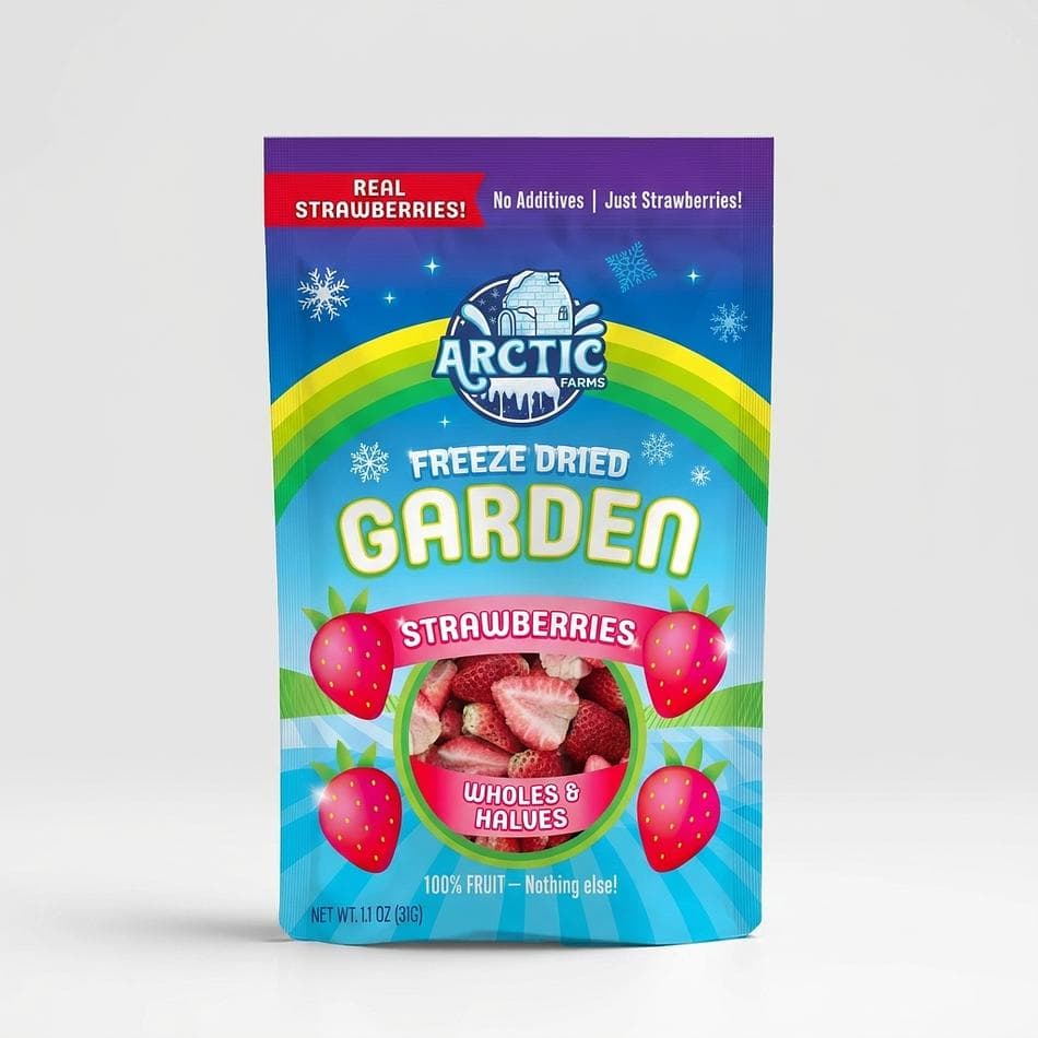 Freeze Dried Mixed Berries Bundle, Strawberries Blueberries Raspberries Blackberries, Crunchy Snack & Smoothie Topping, 4 Large Bags