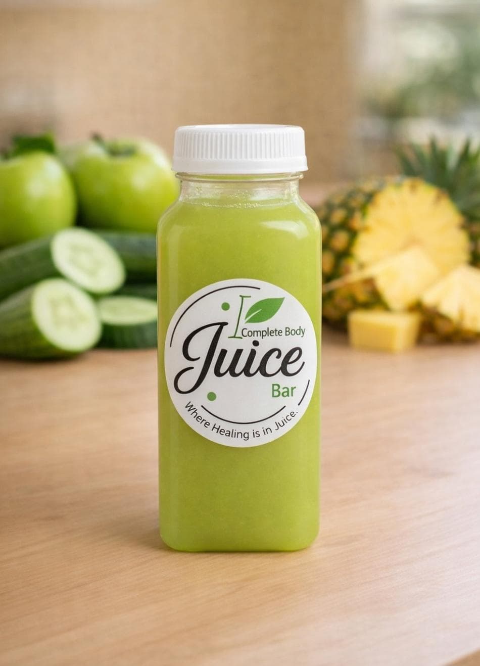 Green On The Go — Cold-Pressed Green Apple + Cucumber + Pineapple Juice (8 fl oz)