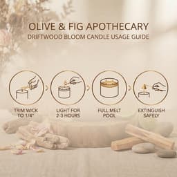 Olive & Fig Apothecary Driftwood Bloom scented 2-wick 11 oz candle-2