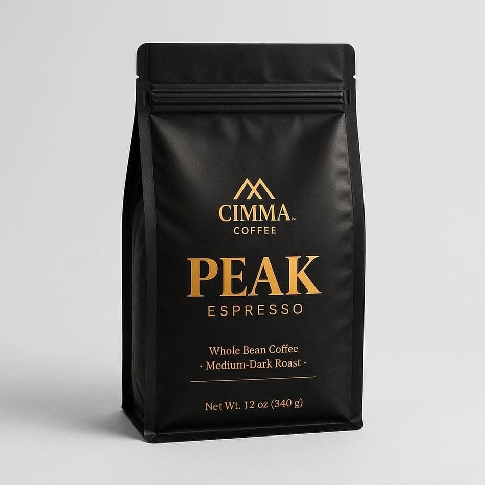 CIMMA Coffee Peak Espresso Roasted Whole Bean Coffee - 12 oz | Single-Origin Specialty Coffee from Honduras
