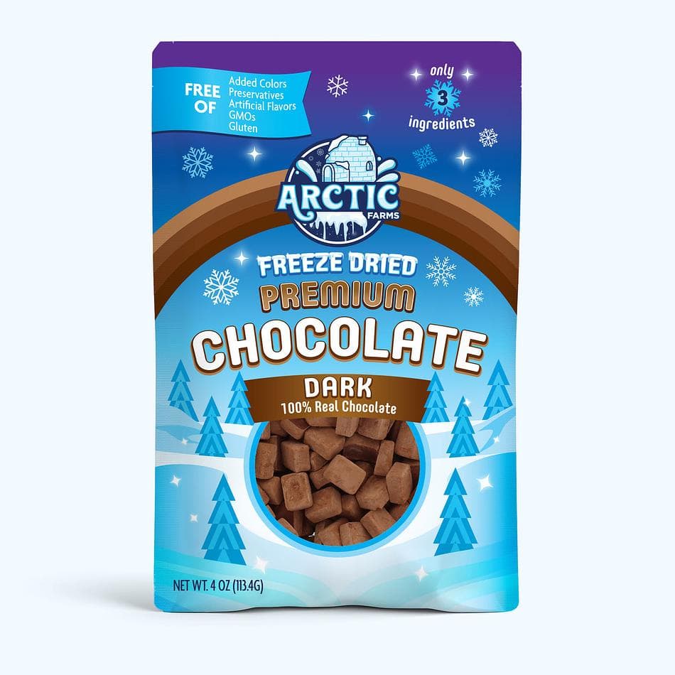Freeze-Dried Dark Chocolate Chips, Organic Cacao & Coconut Sugar, Crunchy Melt-in-Your-Mouth Snack, Large Resealable Bag (4 oz)