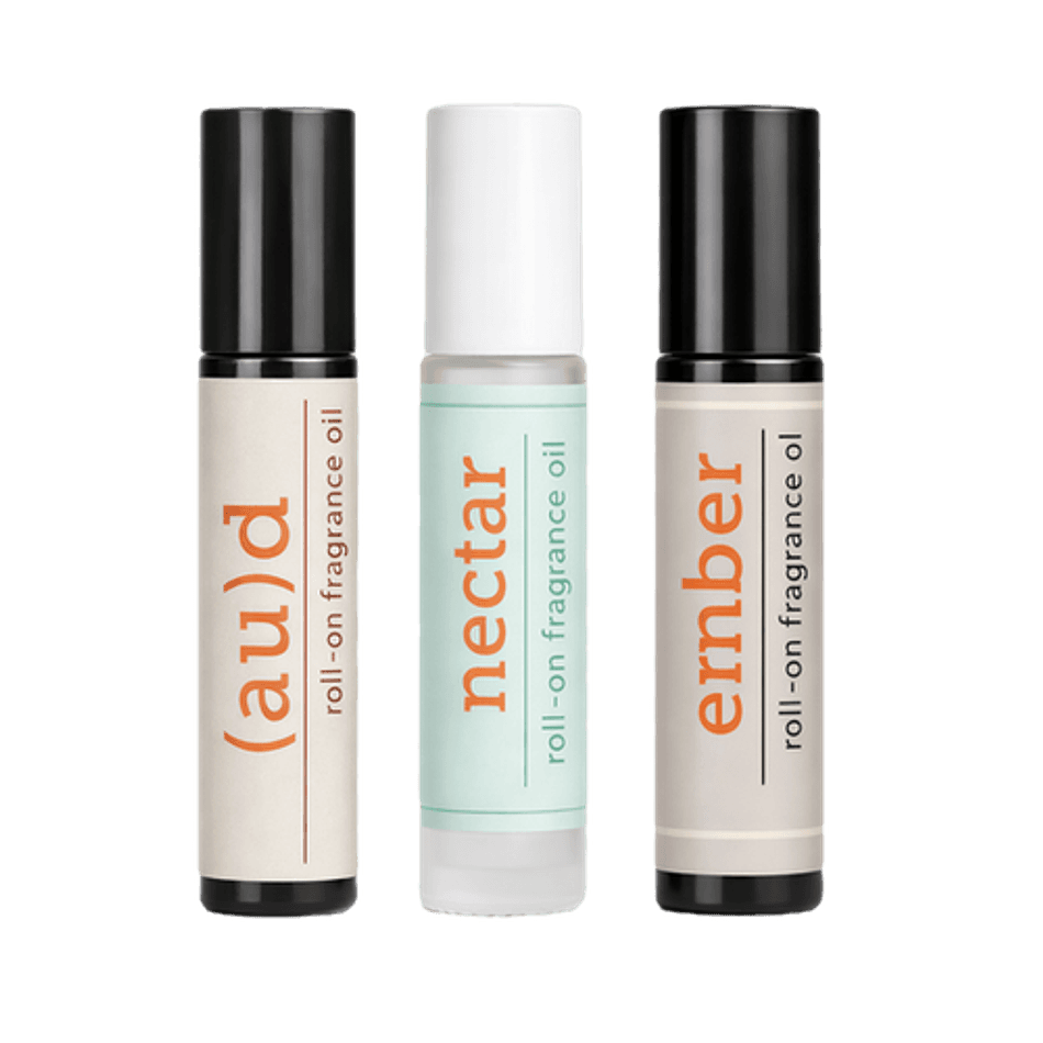 Roll-On Perfume Oil Set, Jojoba/Coconut Oil, Clean Non-Toxic Fragrance Trio