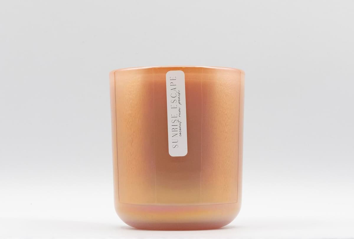 SUNRISE ESCAPE | 15oz. Soy Candle | Coconut. Rum. Peach.