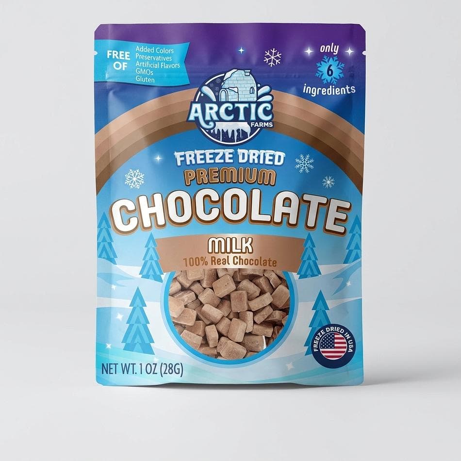 Freeze-Dried Belgian Milk Chocolate Callets, Callebaut 823, Crispy Melt-In-Your-Mouth Crunch, Resealable Bag, 1 oz