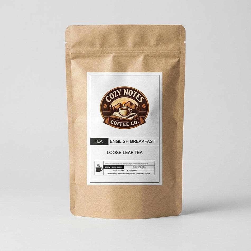 English Breakfast Black Tea, African & Indian Blend, Strong With Milk, Loose Leaf, 3 oz