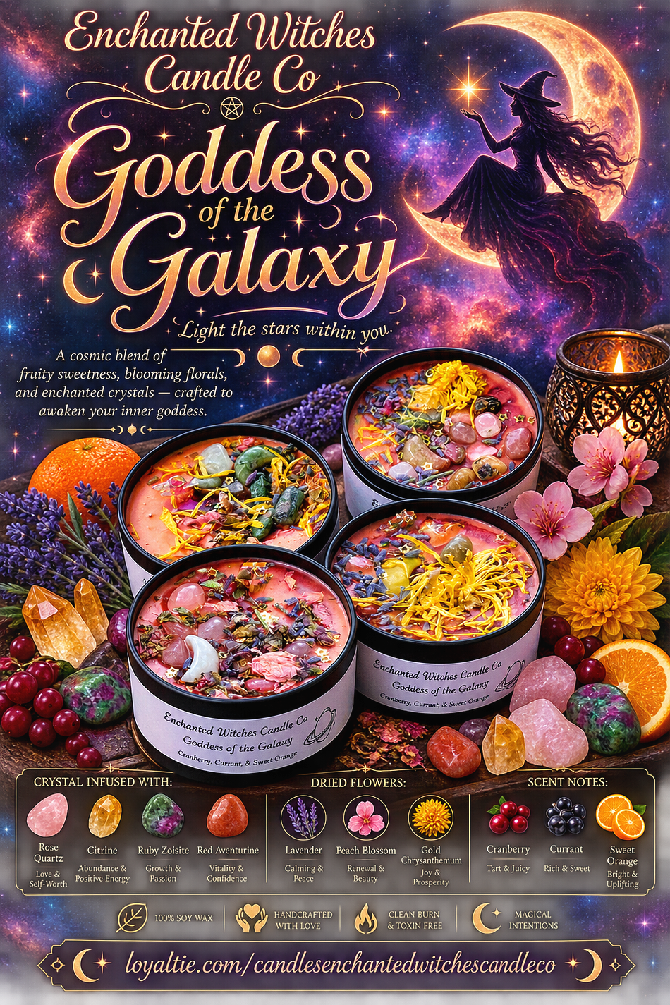 Goddess of the Galaxy Candles