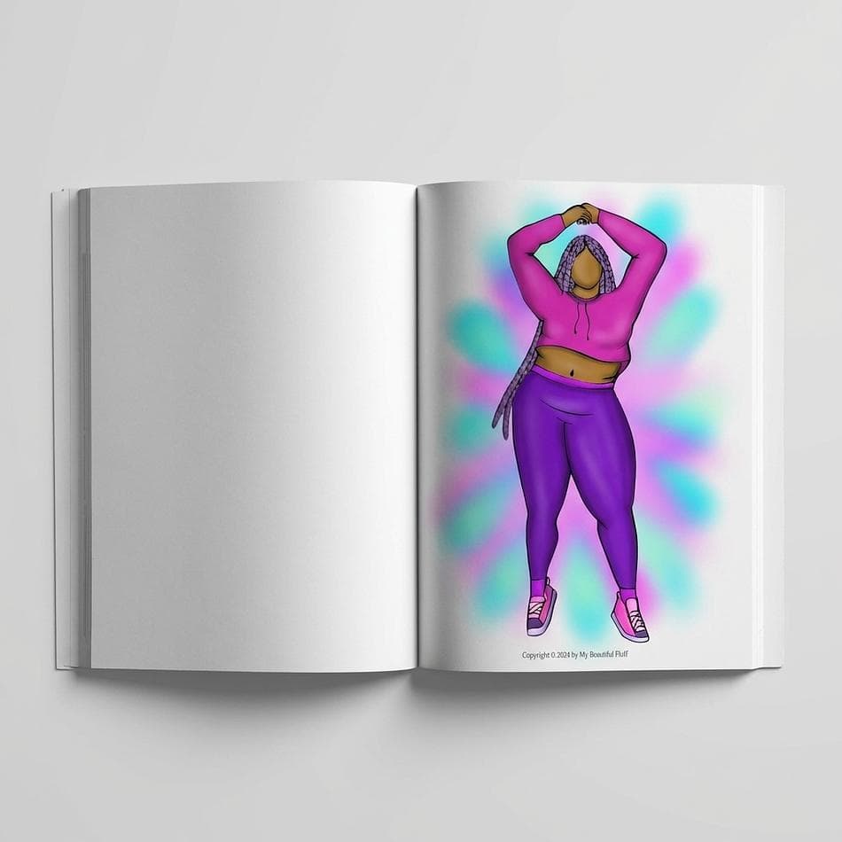 Printable Digital Coloring Book, Body-Positive Affirmations & Inclusive Line Art, Confidence & Stress Relief, 25 Pages, PDF Download