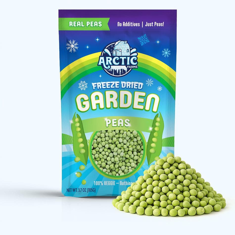 Freeze-Dried Peas, Naturally Sweet, Whole-Vegetable Snack, Large Resealable Bag (3.7 oz)