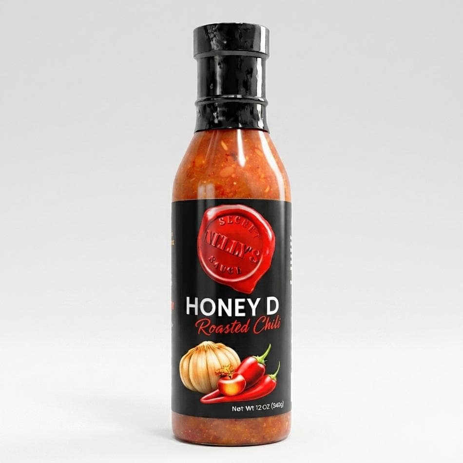 Roasted Chili Sauce, Honey & Dijon, Sweet Tangy Mild Heat, Small-Batch Condiment, 1 Bottle