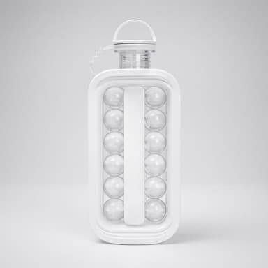 Ice Sphere Mold Tray, Silicone, Slow-Melting Round Ice Balls for Cocktails & Iced Lattes, Easy Release, Reusable, 1 Mold