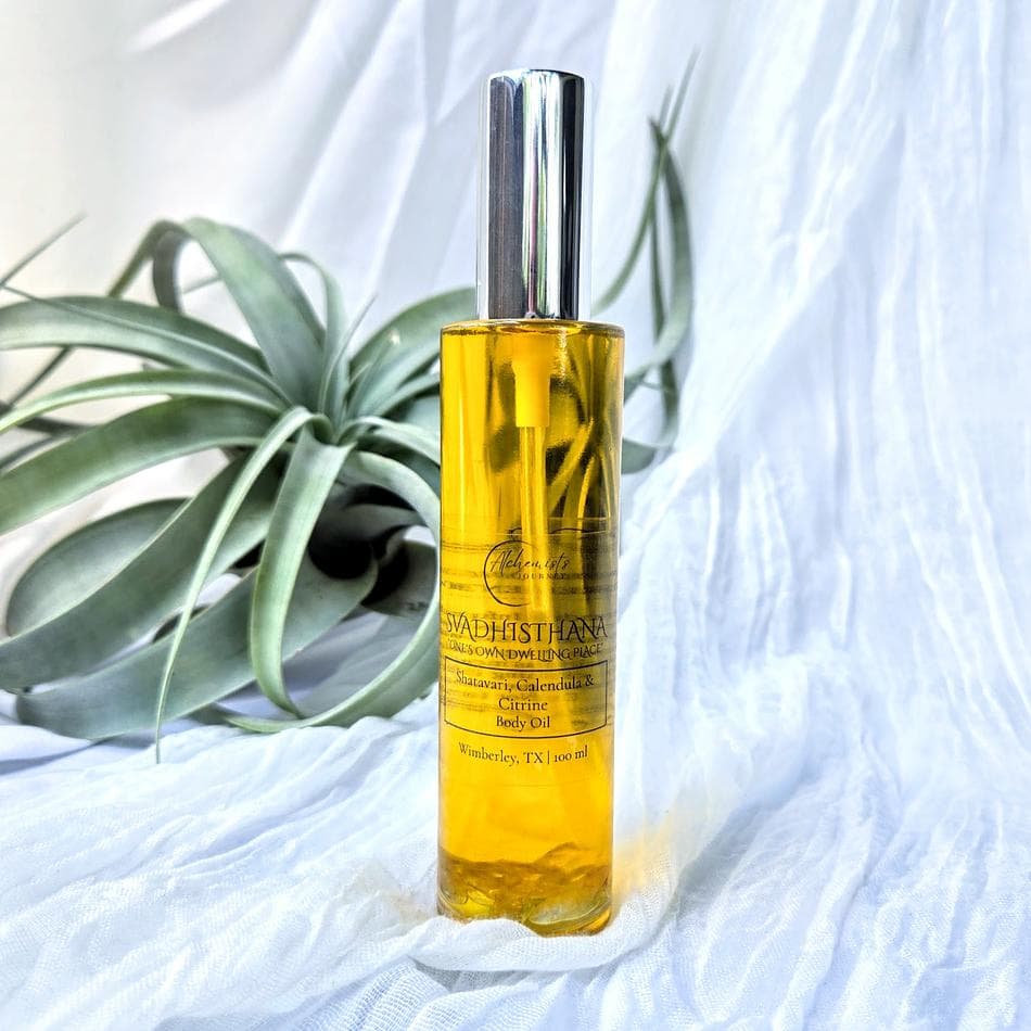 Svadhisthana, "Sacral Chakra," Shatavari, Calendula & Sea Buckthorn Body Oil scented with Jasmine & Frankincense