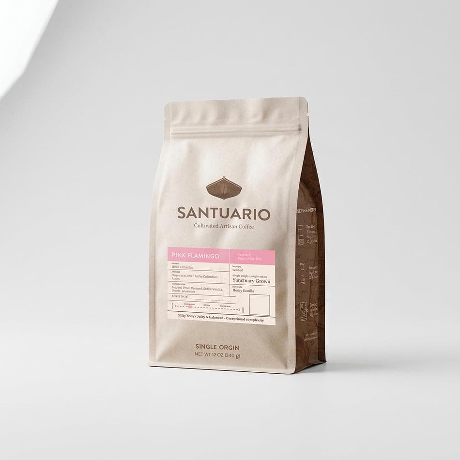 Washed Single Origin Coffee Beans, Papayo (Pink Bourbon Adjacent), Tropical Fruit & Caramel Notes, Huila Colombia, 1 Bag