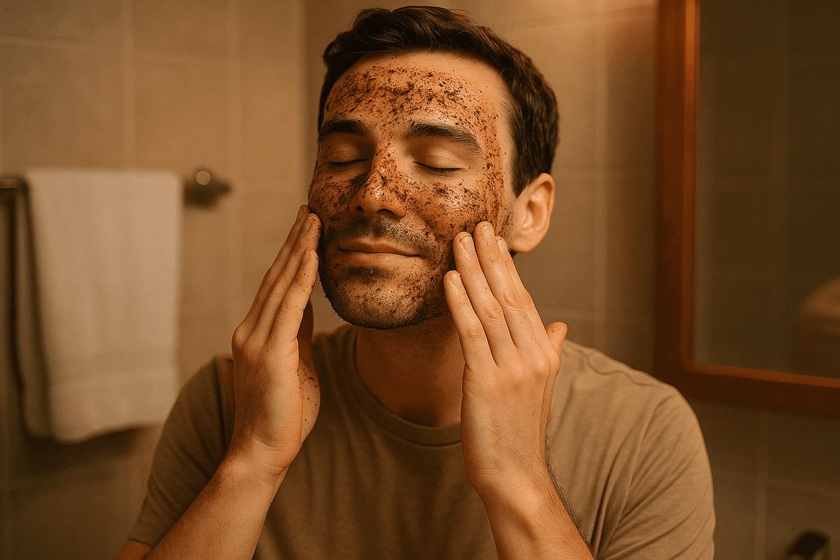 Pre-Shave Coffee Mint Scrub (8 oz)