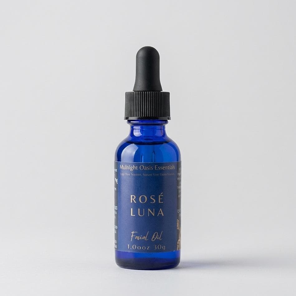 Botanical Facial Oil, Jojoba & Rosehip + Hemp Seed, Radiance & Soft Skin, Blue Tansy & Lavender, Dropper Oil