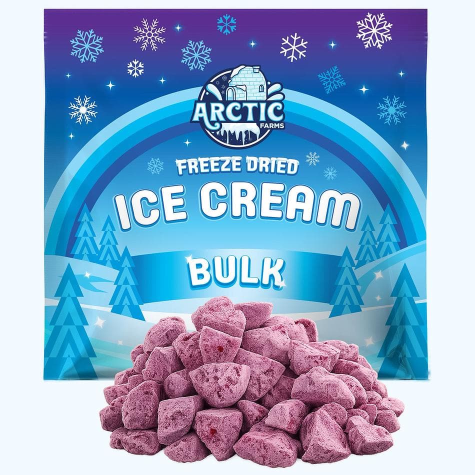 Freeze-Dried Ice Cream Bits, Honeyberry, No-Melt Crunchy Snack, Shelf-Stable, Bulk Bag (1 lb)