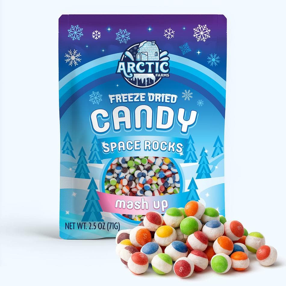 Freeze-Dried Space Rocks, Mash Up, Ultra-Crunchy, Flavor-Bursting Fruity Bites, Resealable Bag (2.5 oz)