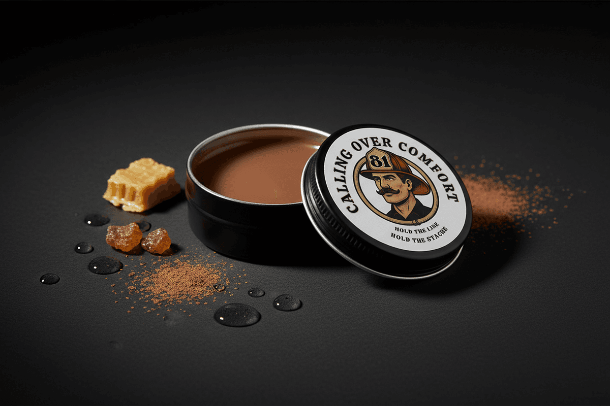 Mustache Wax, Mocha (Light Brown), Natural Oils & Waxes, Color-Matching Grooming Hold, 1 oz Tin